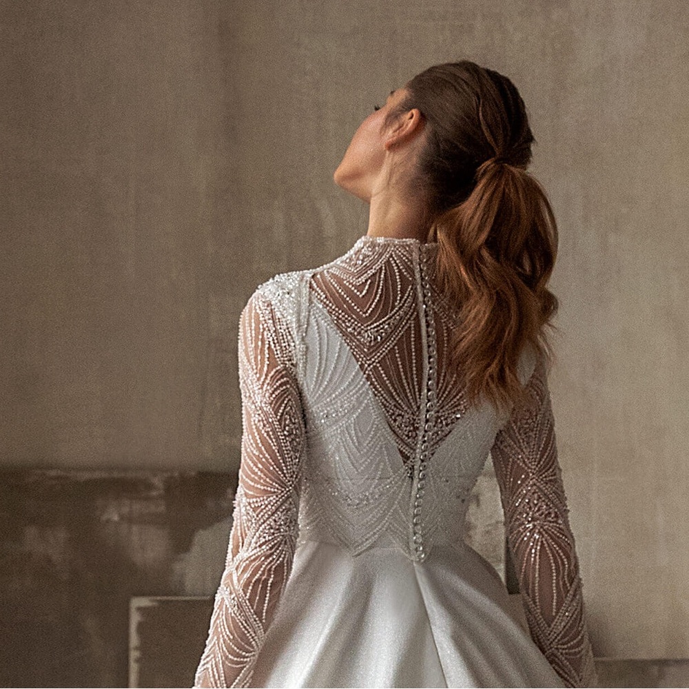 Eva Lendel Amani Bridal Bolero for Wedding Dress Contemporary 1920s Flapper Glam